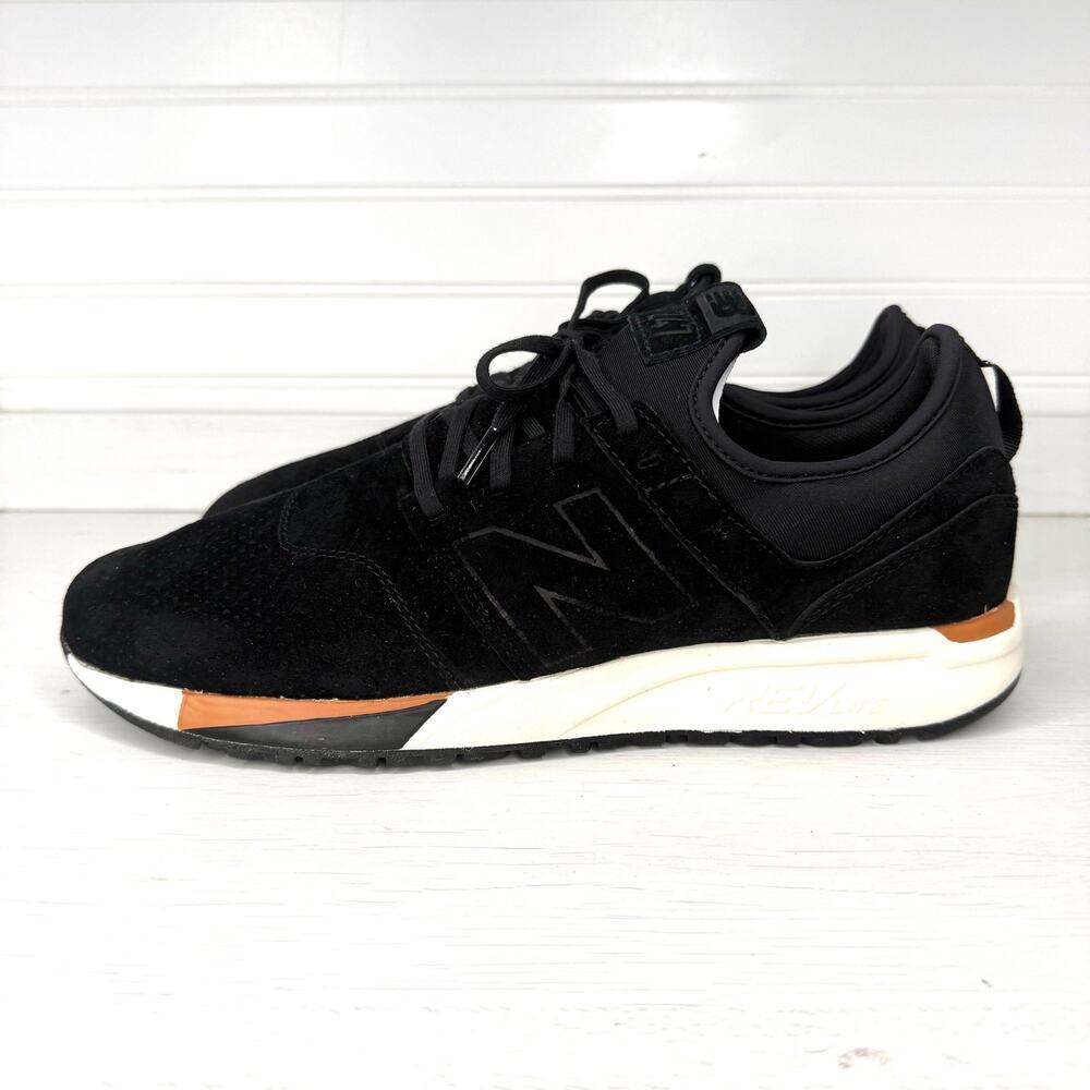 New Balance 247 Luxe Black Tan White MRL247WU Men's Size 10 NWOB